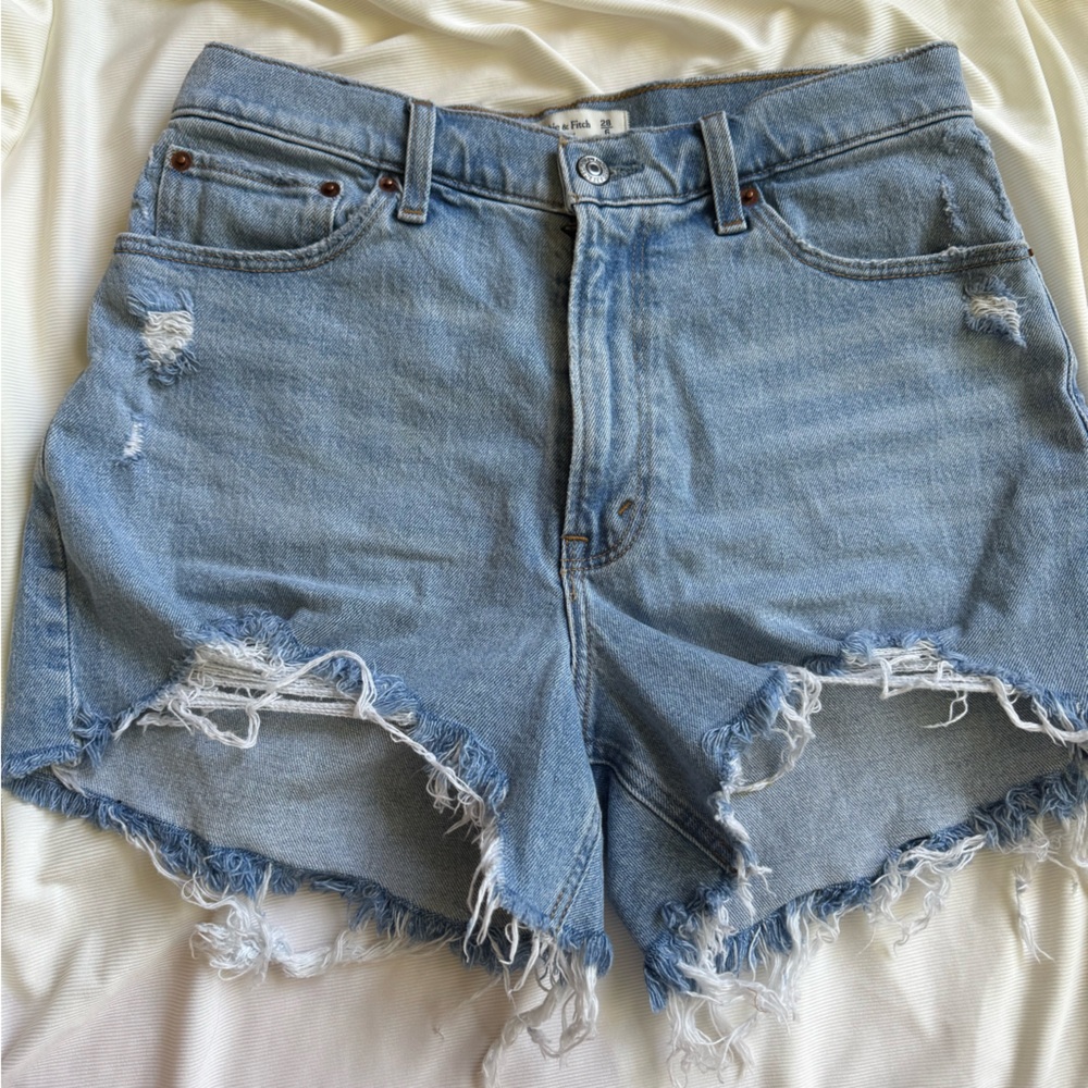 Abercrombie & Fitch Curve Love High Rise Mom Shorts
